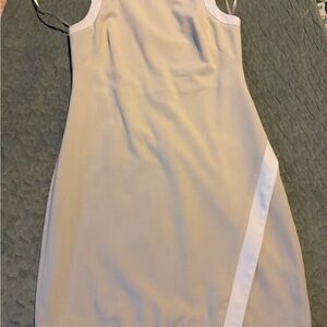 Ralph Lauren Cream Sleeveless Mini Dress with White Trim